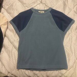 Madewell Two-Tone Blue Short Sleeve Tee